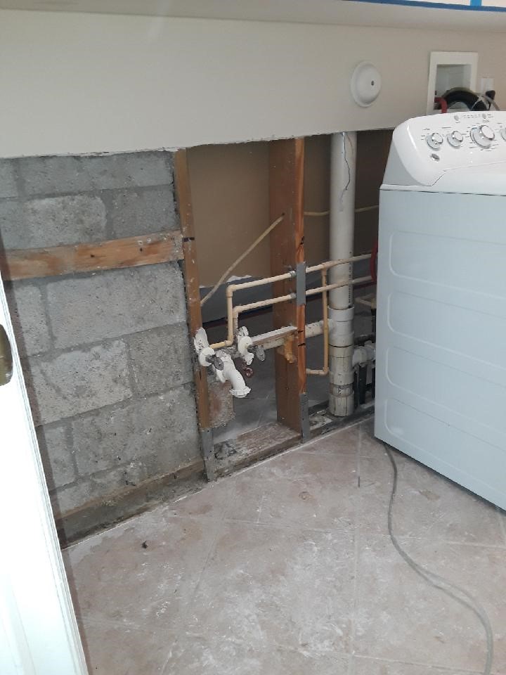 repair bathroom wall water damage Clemson SC
